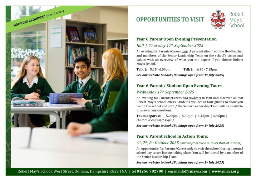 Open events flyer 2025