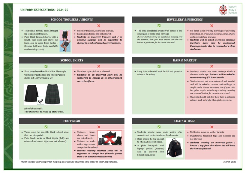 School Uniform Infographic 2024 25